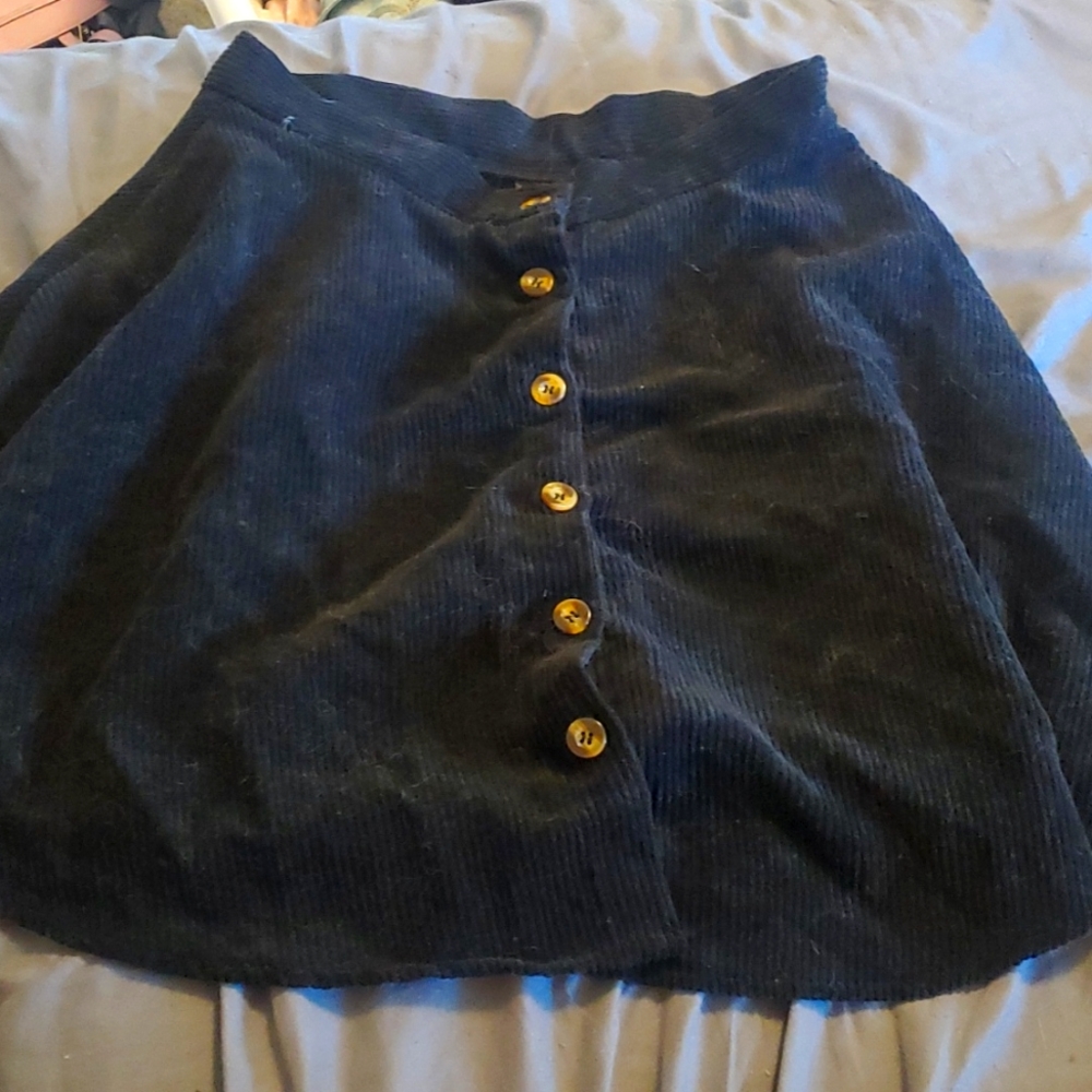 Black corduroy skirt